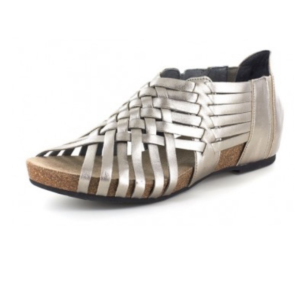 Chocolat Blue women’s Vivienne Gunmetal leather sandals Size 8.5